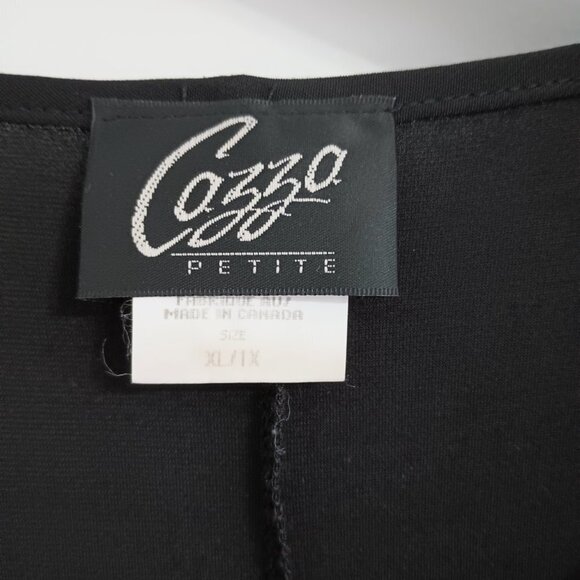 Cazza Petite 3/4 sleeves black tunic with decorative buttons size XL - Picture 4 of 5